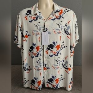 348 Denim & Flower Ricky Singh Floral Hawaiian Button Down Shirt - XL
